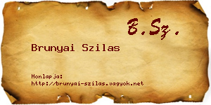 Brunyai Szilas névjegykártya